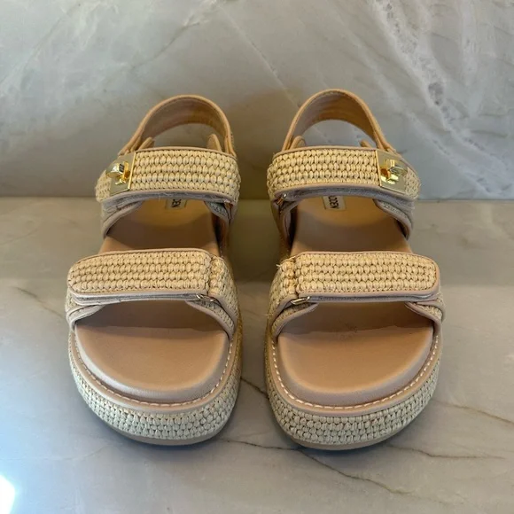 Steve Madden Bigmona Raffia Platform Sandals - Picture 1 of 5